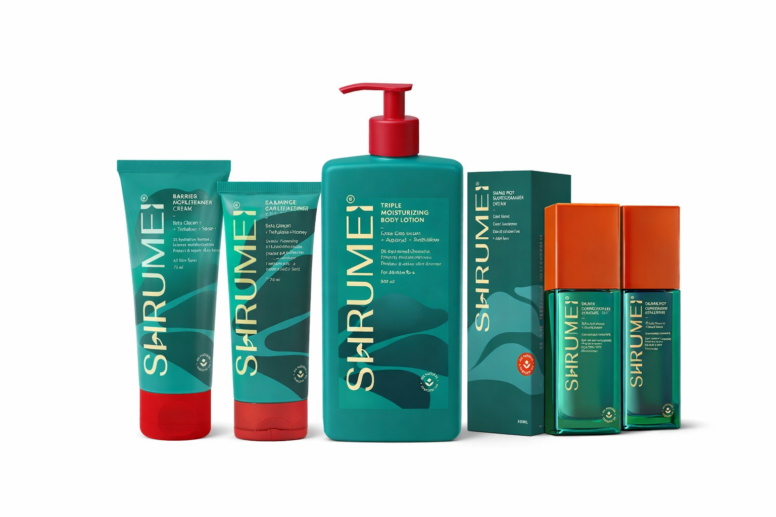 SHRUMEI Complete Skin Renewal & Hydration Combo of 5 - Step Advanced Skincare Routine | Anti-Aging, Brightening & Barrier Repair Kit